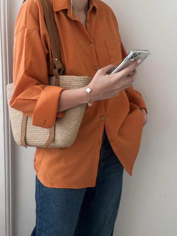 شومیز خنک orange کد_762 - Image 2