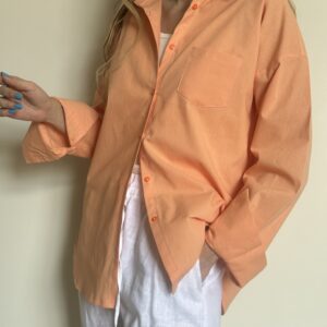 شومیز لینن نارنجی کد_790