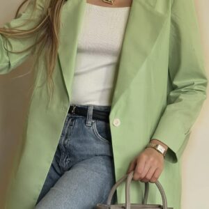 کت لینن capri سبز کد_774