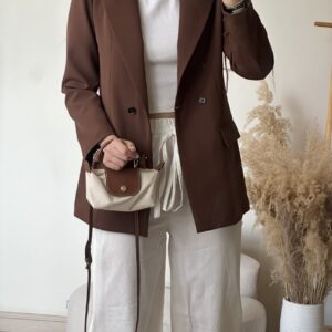 کت کرپ قهوه ای کد_910