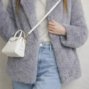 پالتو طوسی خز کد_1073