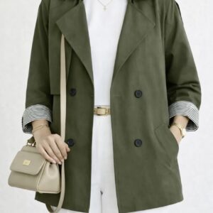 بارانی کتی سبز یشمی کد_1087