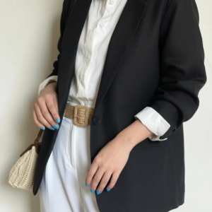 کت لینن مشکی کد_1096