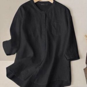 شومیز لینن مشکی کد_11037