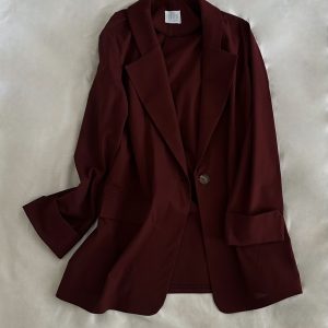 کت لینن burgandy کد_11200