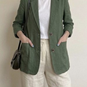 کت لینن green کد_11075