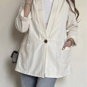 کت لینن minimal کد_11208
