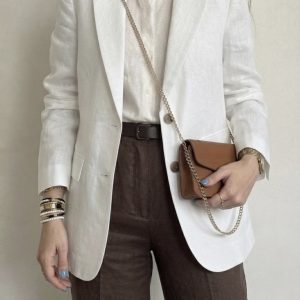 کت لینن white کد_2057
