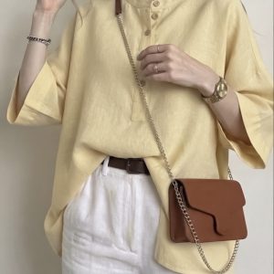 شومیز لینن island کره ای کد_2056