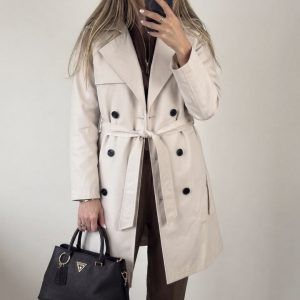 بارانی کرم بلند autumun کد_2079